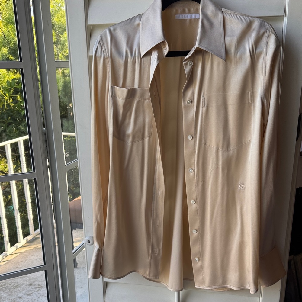 Helmut Lang Cream Button Down Shirt